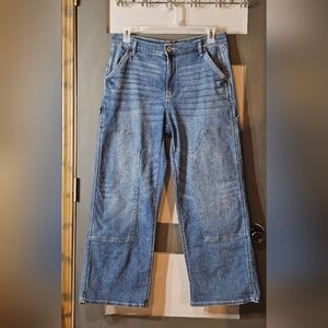 SO High Rise Wide Leg Utility Jeans- EUC